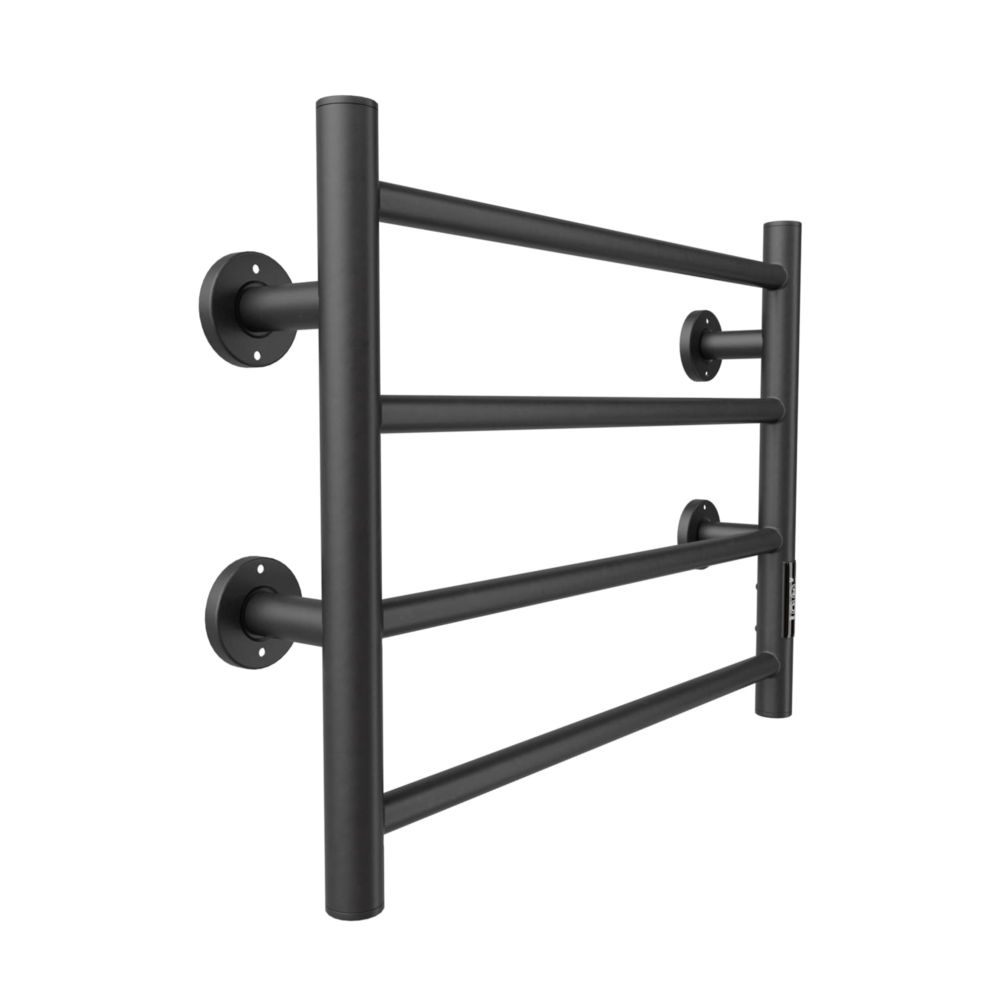 Electric Heated Towel Warmer 4 Bars For Bathroom, Stainless Steel Wall Mounted Heated Towel Drying Rack Black_voghion.com